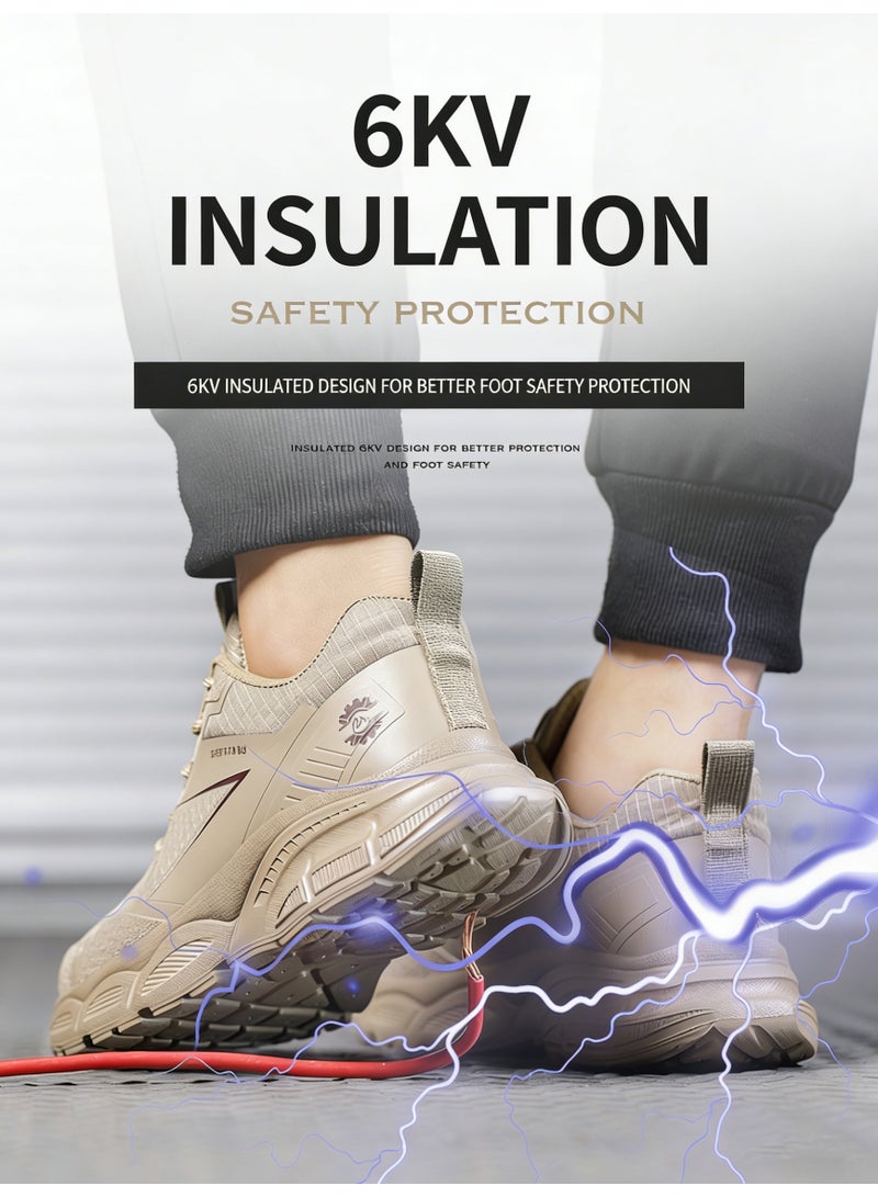 Sky View Wide Work Boots for Men/women Composite Toe Safety Work Shoes Slip-Resistant Work footwear, Waterproof,Lightweight, anti puncture, industrial,factory shoes - Image 3